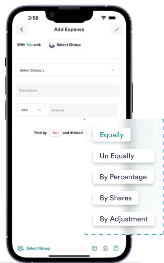 Dividing expenses illustration